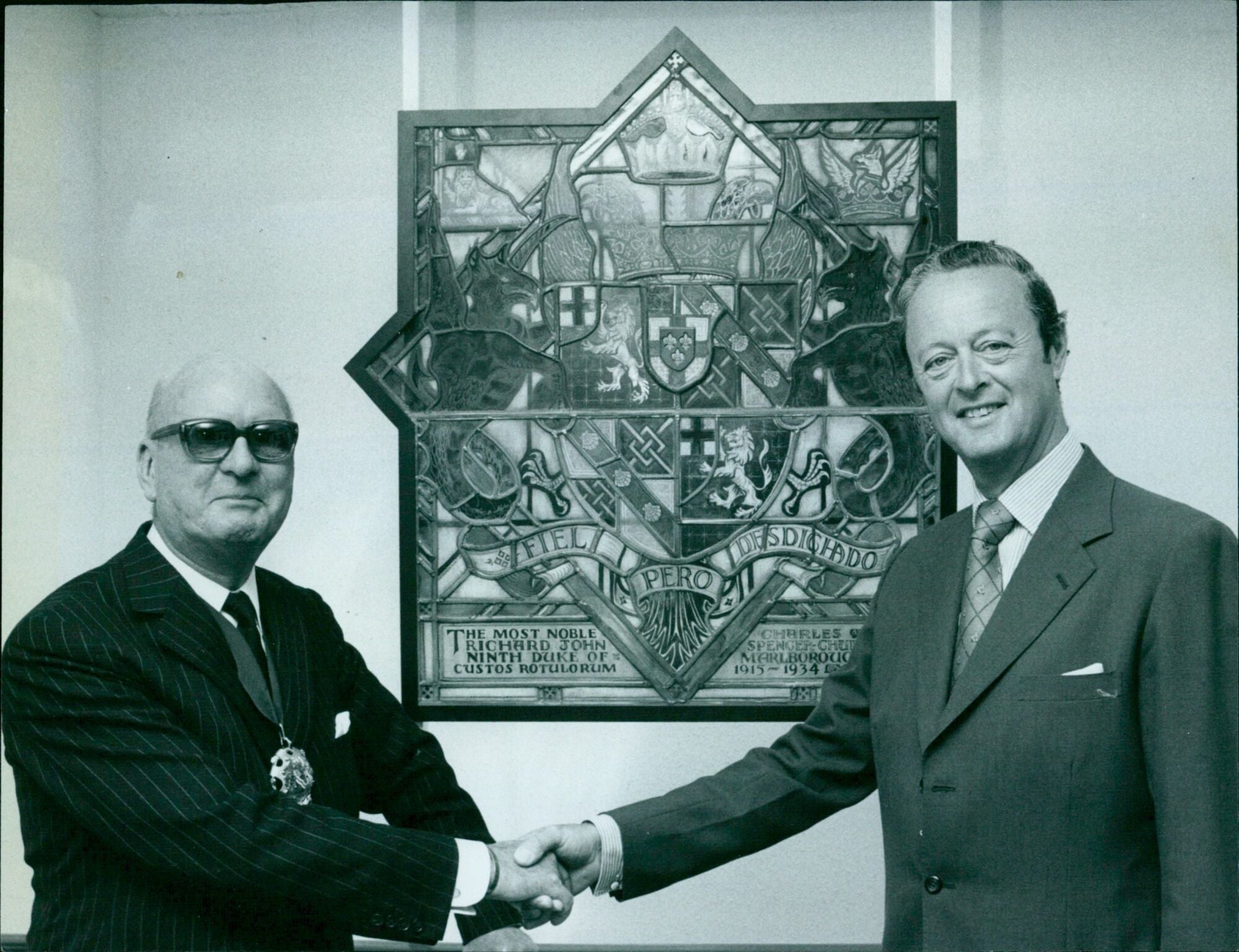 The 9th Duke of Custos Rotulorum, Field Richard John, at Marlborough i