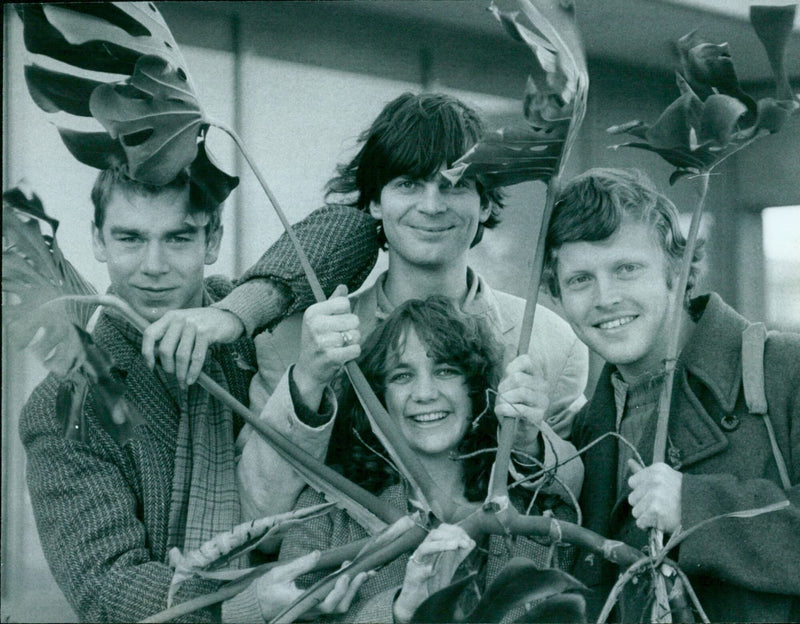 Four recent Oxford graduates prepare to depart for a four-month expedition in Kenya. - Vintage Photograph