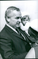 A crowd of people gather in the streets of Stockholm, Sweden on August 28, 1967 to protest against the Vietnam War. - Vintage Photograph