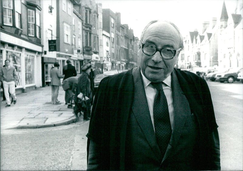 Roy Jenkins, former Leader of the Social Democratic Party, photographed in Oxford after his election as Chancellor of the University of Oxford in March 1986 - Vintage Photograph