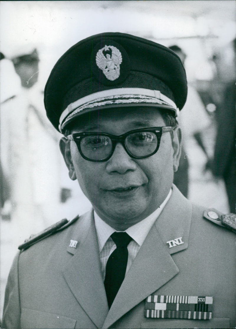 Close up of Indonesian politicians Major-General Suprajogi - Vintage Photograph