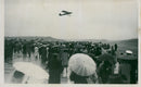 Aviation day at Bromma, training aircraft demonstrates tricks in the air - 12 September 1938 - Vintage Photograph