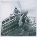 Repair of a Caproni aircraft at the Royal Södermanland Air Fleet - Vintage Photograph