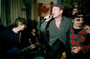 Bono sings with friends in a small billiard club - Vintage Photograph