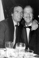 Julio Iglesias with his dad Dr. Julio Iglesias Puga. - Vintage Photograph
