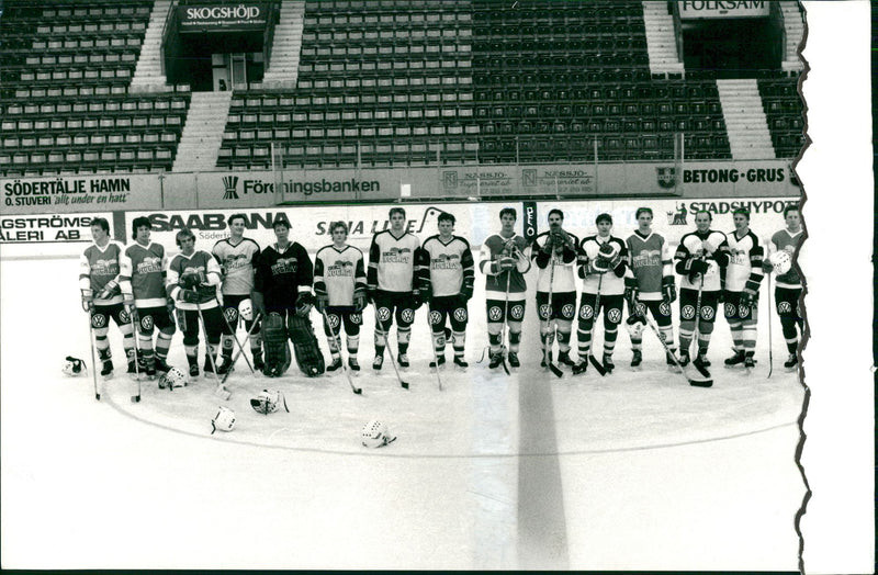 Ice Hockey SÃ¶dertÃ¤lje SK - Vintage Photograph