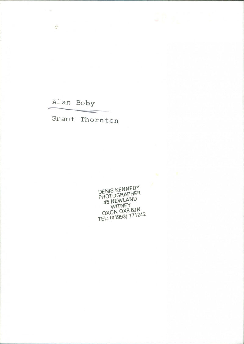 Alan Boby - Vintage Photograph