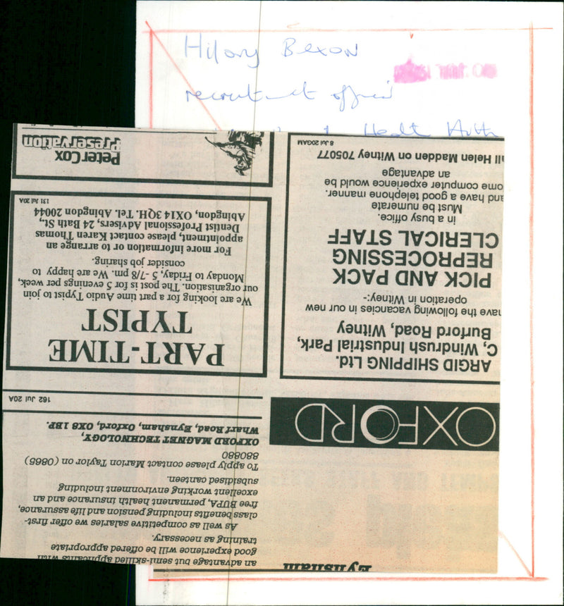 Hilary Bexon - Vintage Photograph