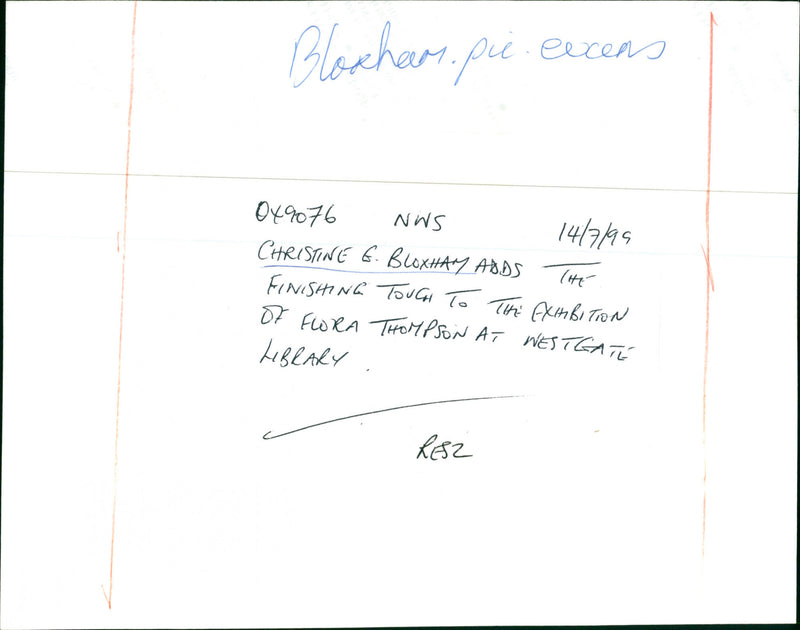 Christine Bloxham - Vintage Photograph