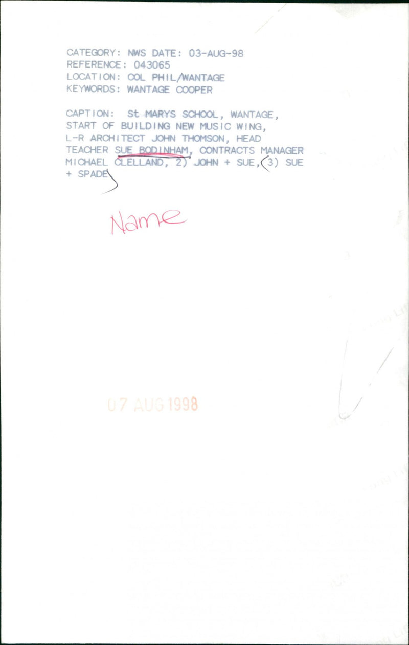 Sue Bodinham - Vintage Photograph