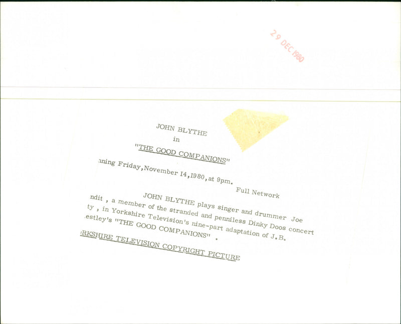 John Blythe - Vintage Photograph