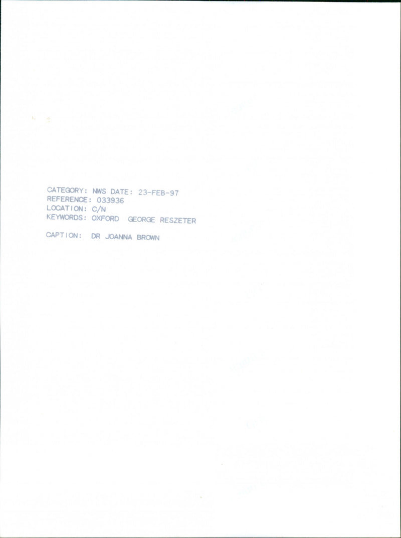 Dr. Joanna Browne - Vintage Photograph