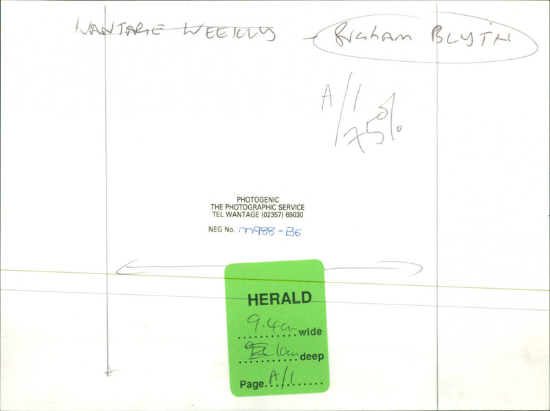 Graham Blyth - Vintage Photograph