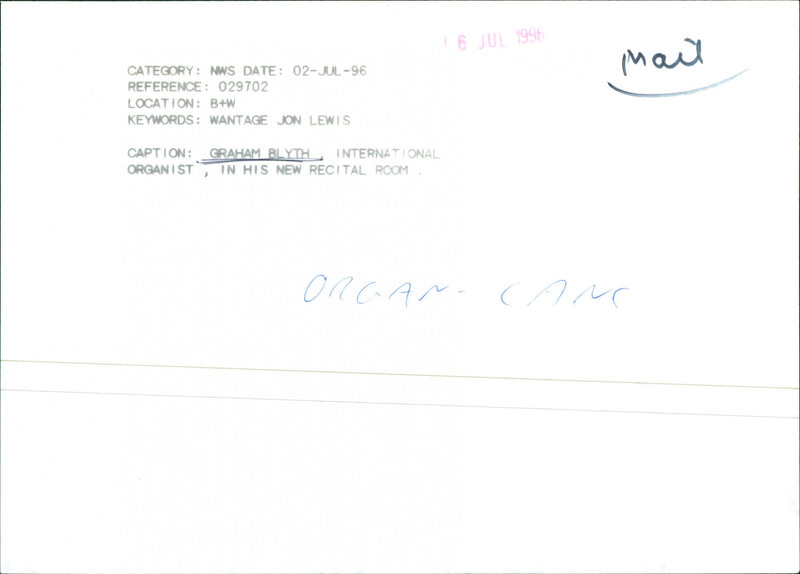 Graham Blyth - Vintage Photograph