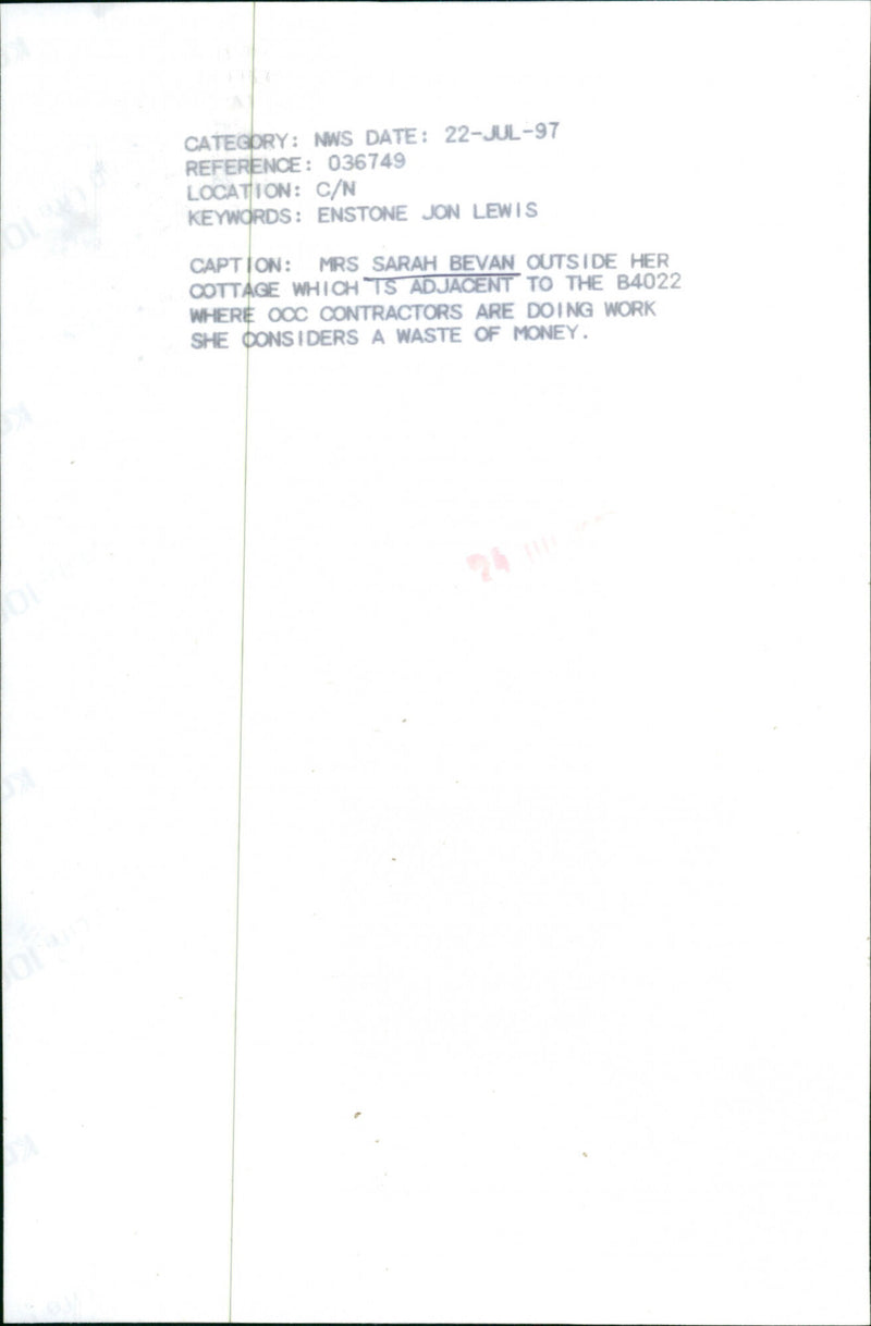 Sarah Bevan - Vintage Photograph