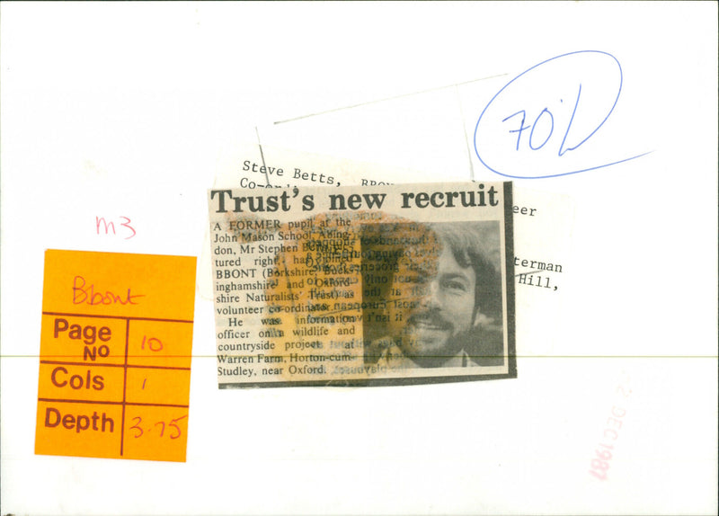 Stephen Betts - Vintage Photograph