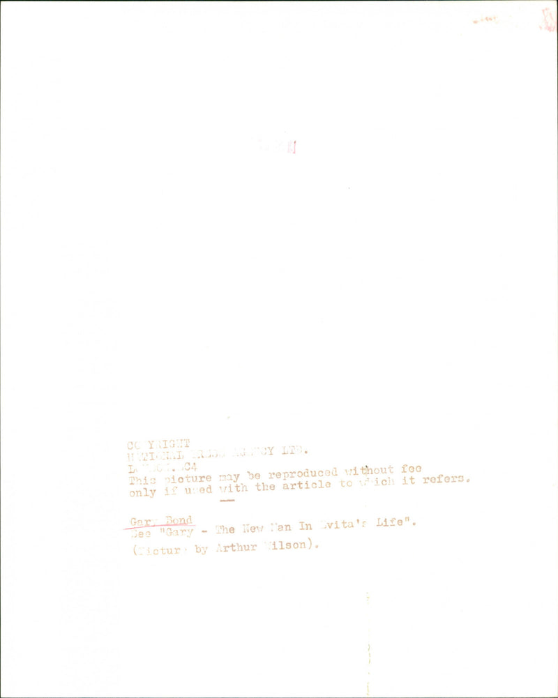 Gary Bond - Vintage Photograph