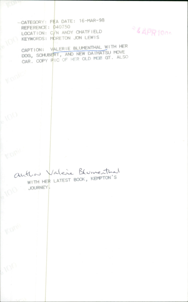 Valeria Blumenthal - Vintage Photograph