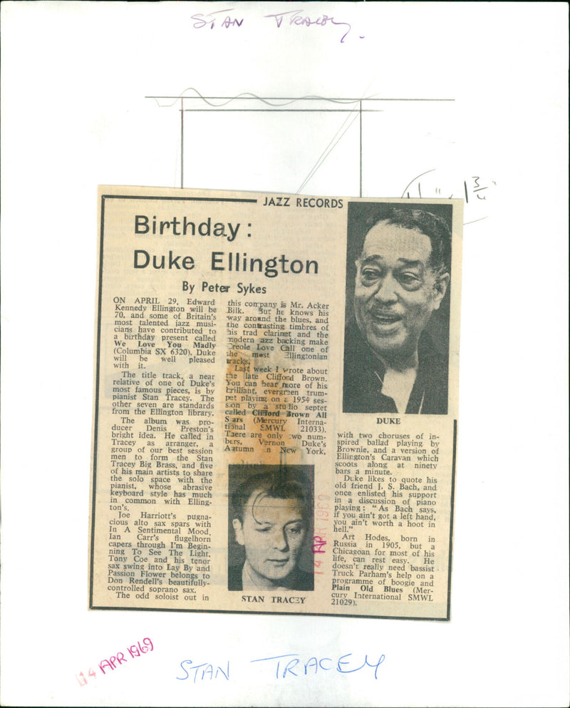 Stan Tracey - Vintage Photograph