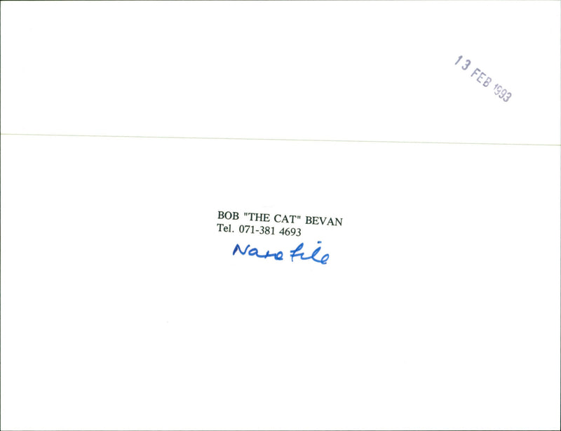 Bob Bevan - Vintage Photograph