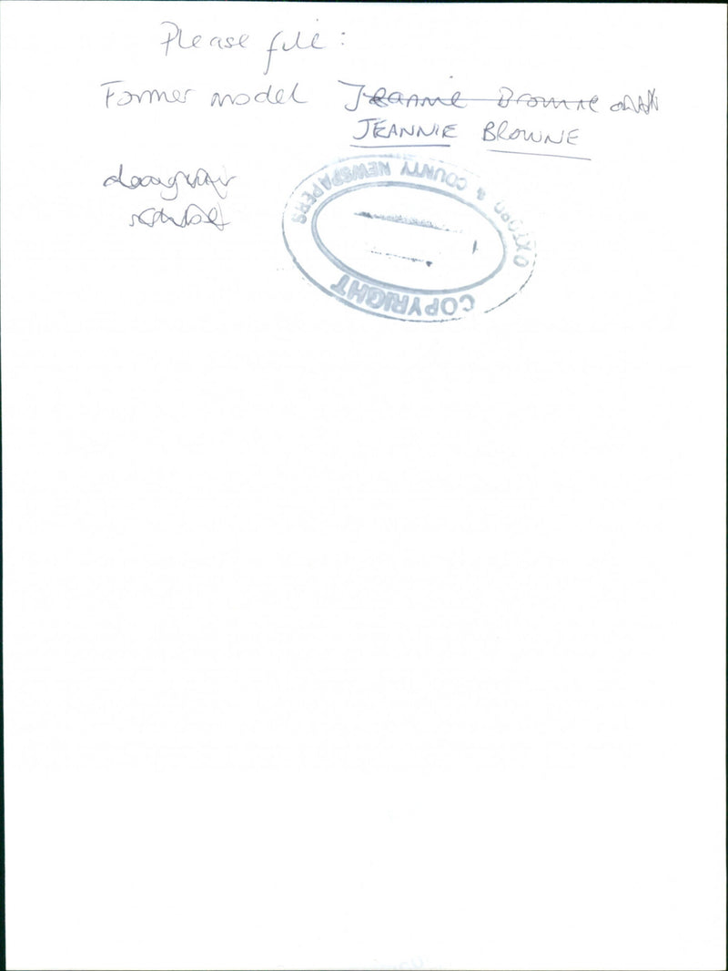 Jeannie Browne - Vintage Photograph