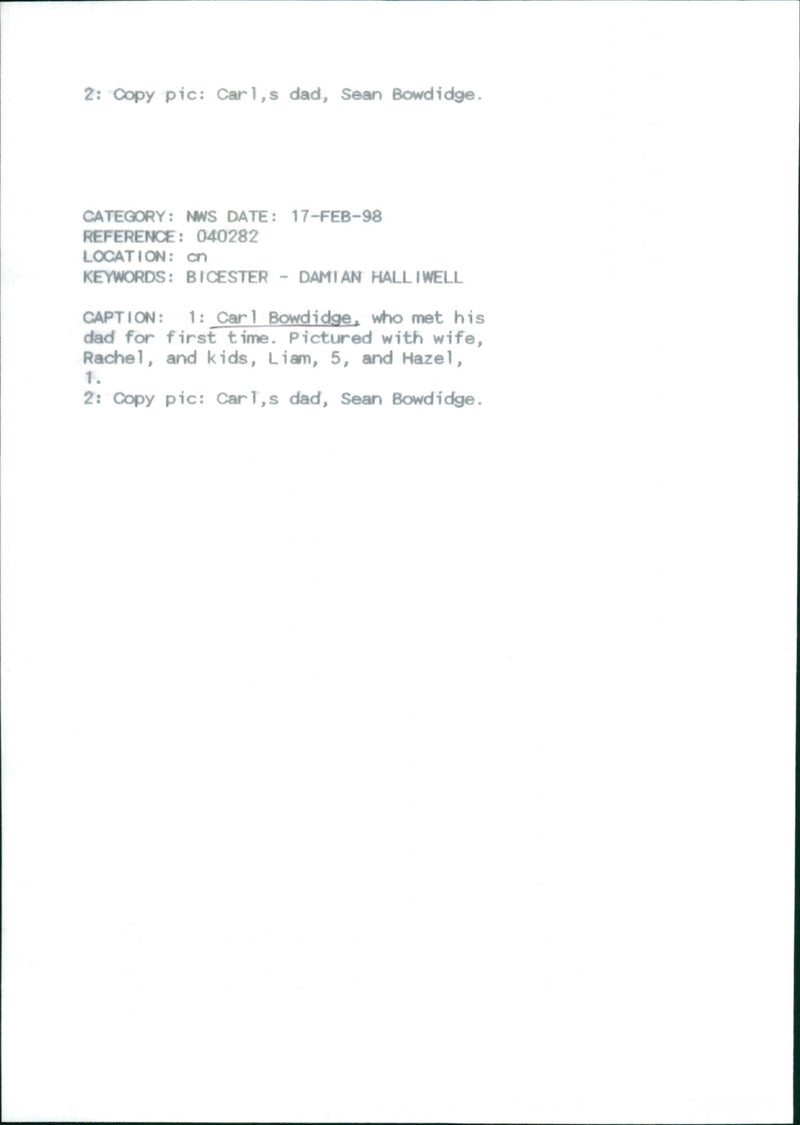 Carl Bowdidge - Vintage Photograph