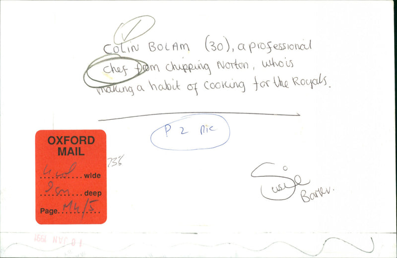 Colin Bolam - Vintage Photograph