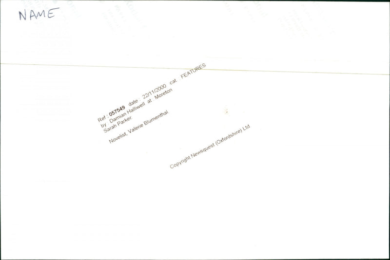 Valerie Blumenthal - Vintage Photograph