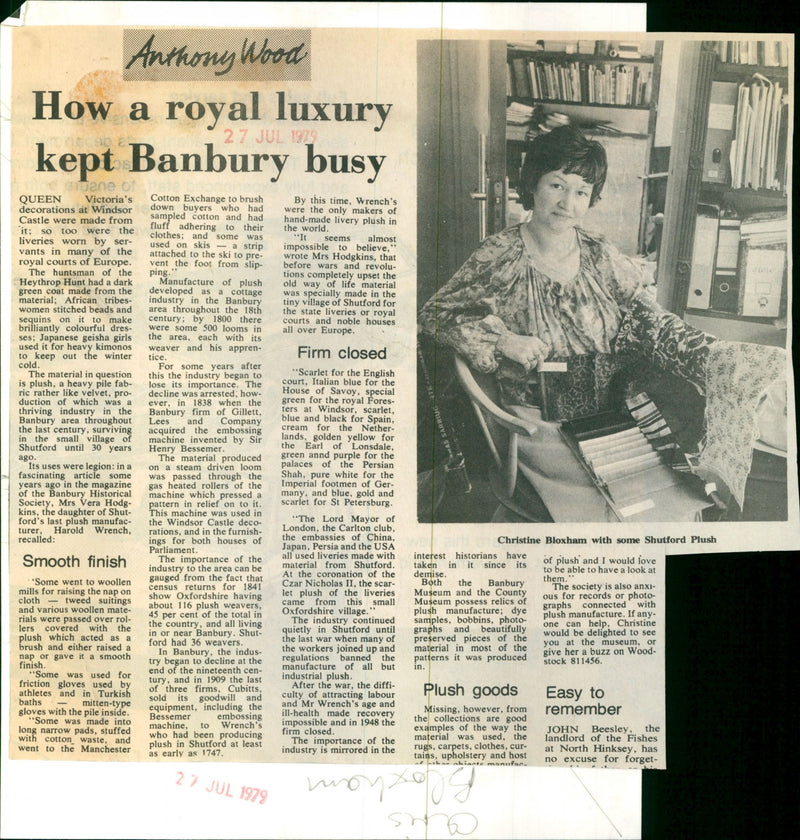 Christine Bloxham - Vintage Photograph