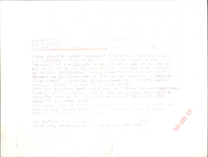 Frank Bough - Vintage Photograph