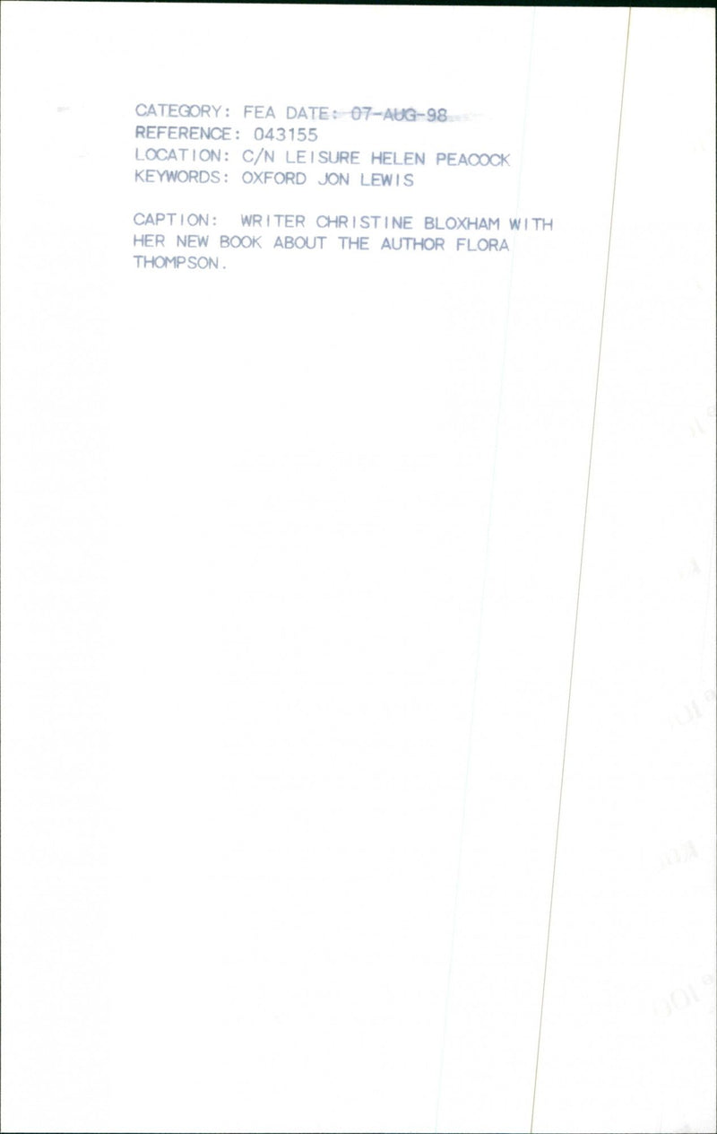 Christine Bloxham - Vintage Photograph