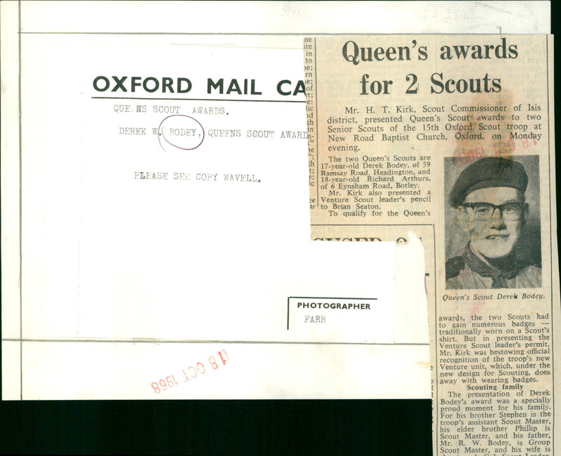 Derek W. Bodley - Vintage Photograph