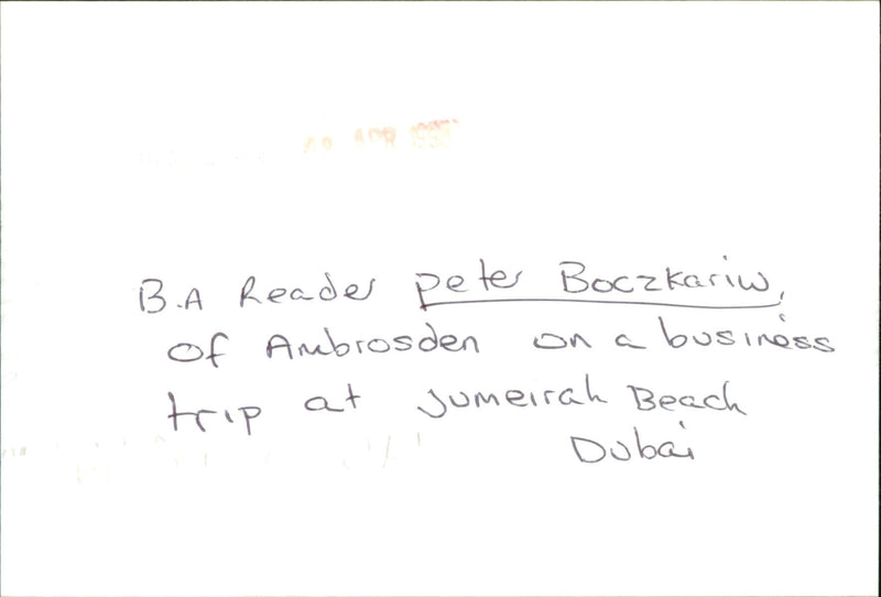 Peter Boczkariw - Vintage Photograph