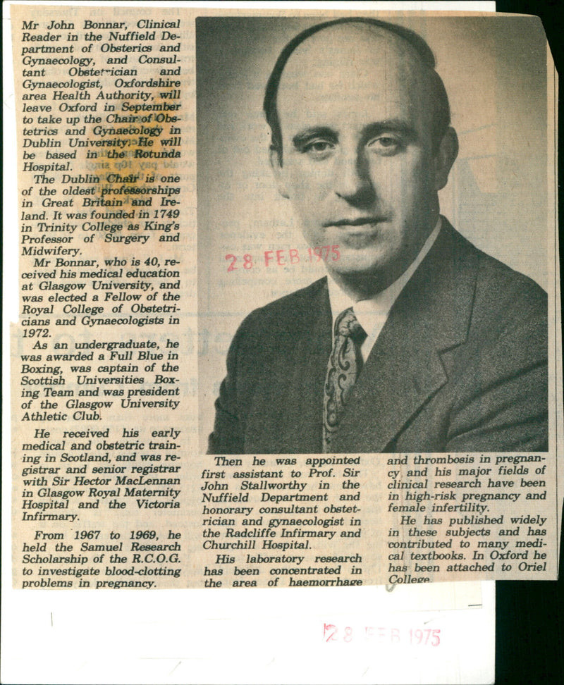 John Bonnar - Vintage Photograph