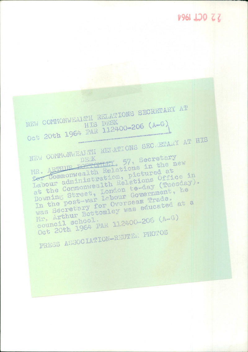 Arthur Bottomley - Vintage Photograph