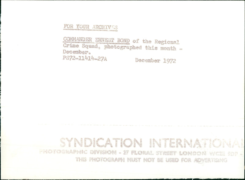 Commander Ernest Bond - Vintage Photograph