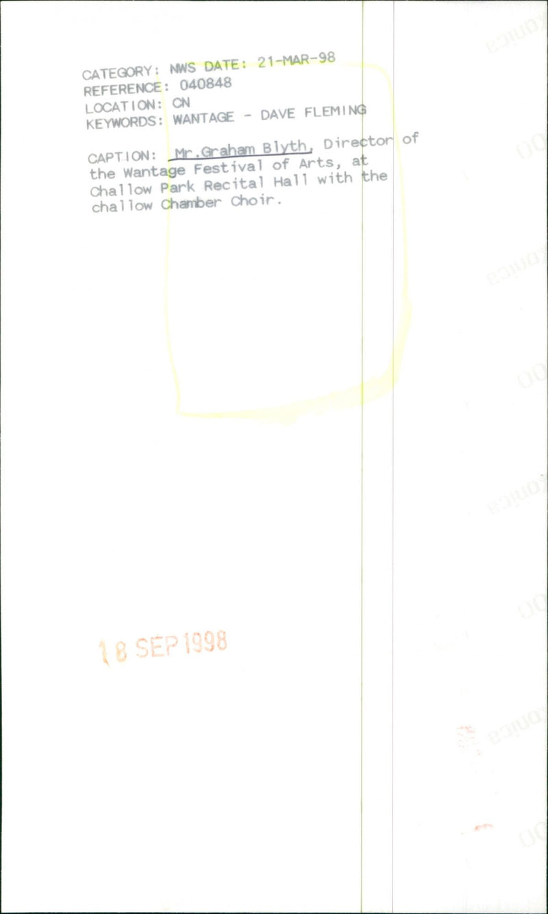 Graham Blyth - Vintage Photograph