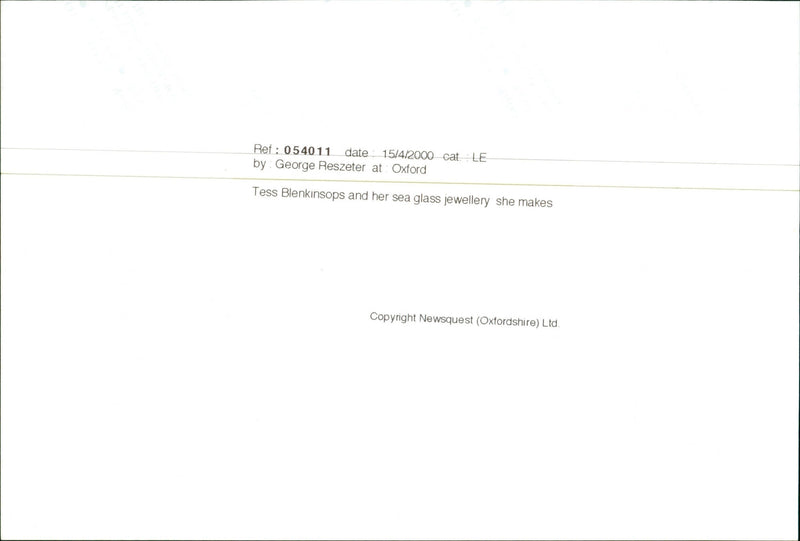 Tess Blenkinsops - Vintage Photograph