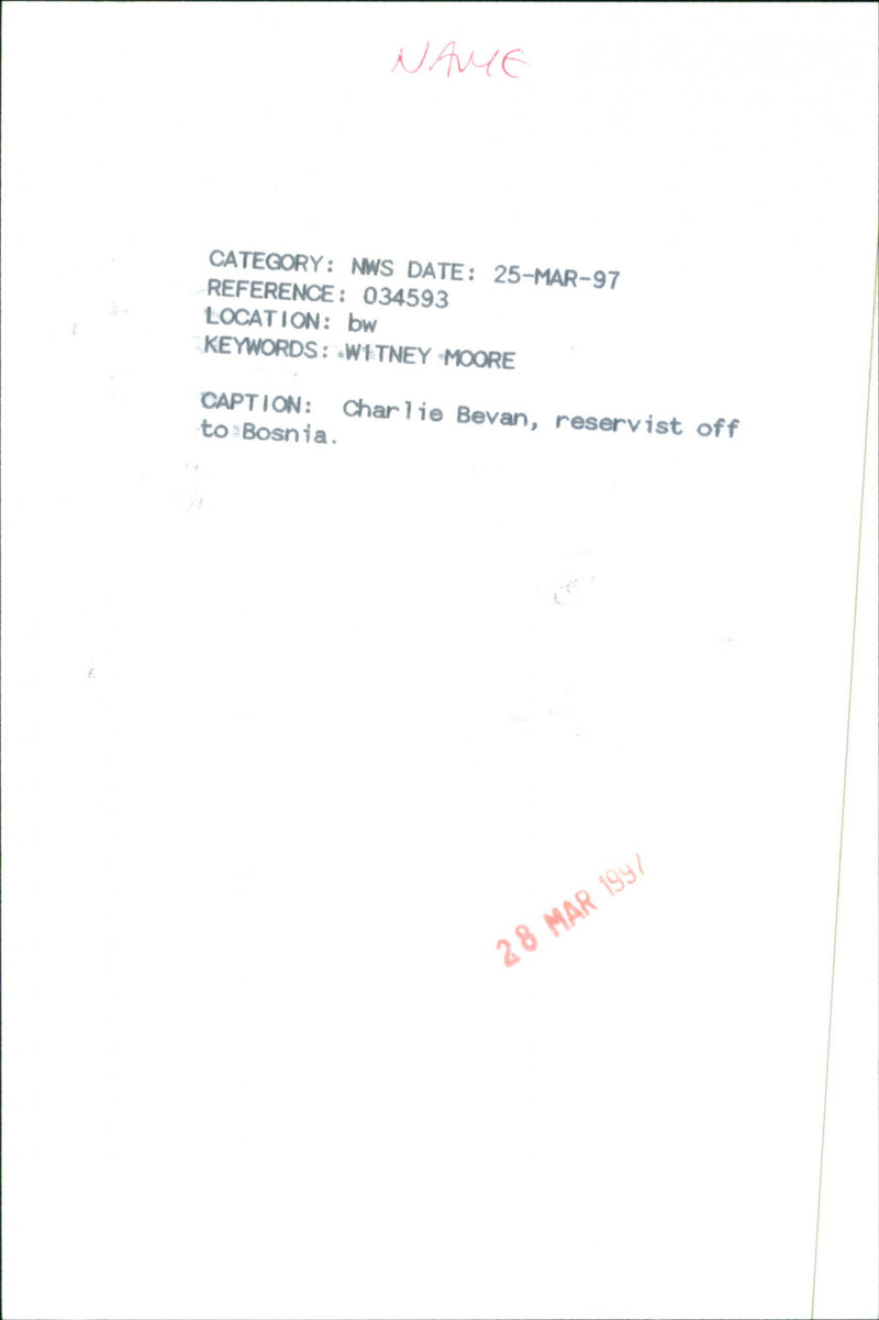 Charlie Bevan - Vintage Photograph