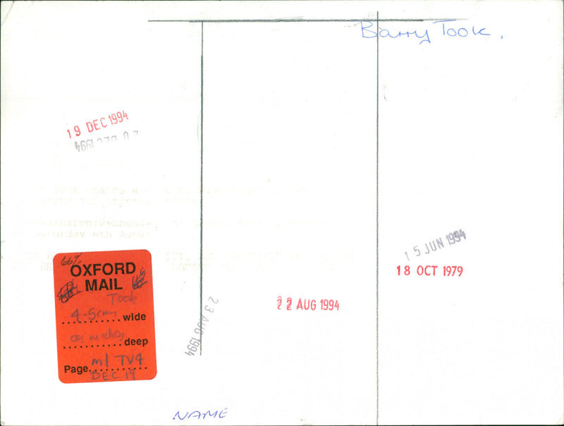 Barry Took - Vintage Photograph