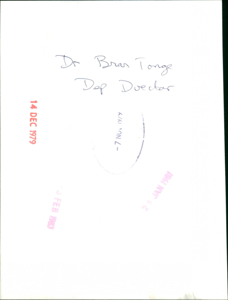 Brian Tonge - Vintage Photograph