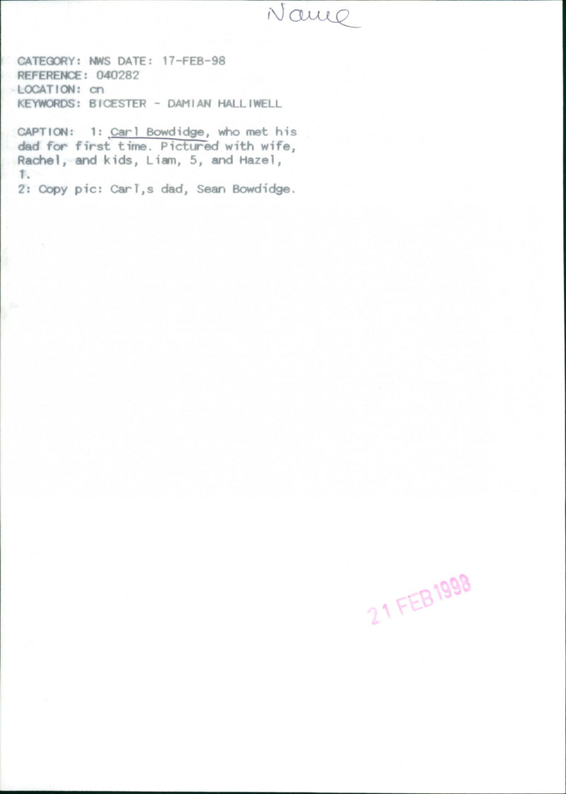 Carl Bowdidge - Vintage Photograph