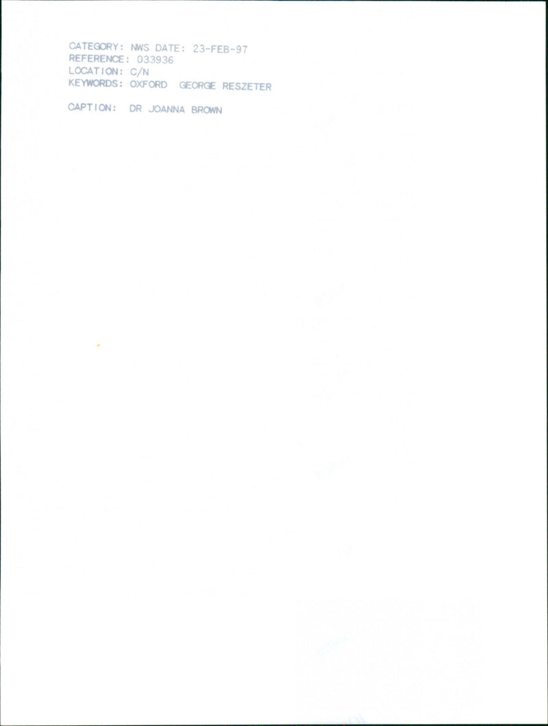 Dr. Joanna Browne - Vintage Photograph