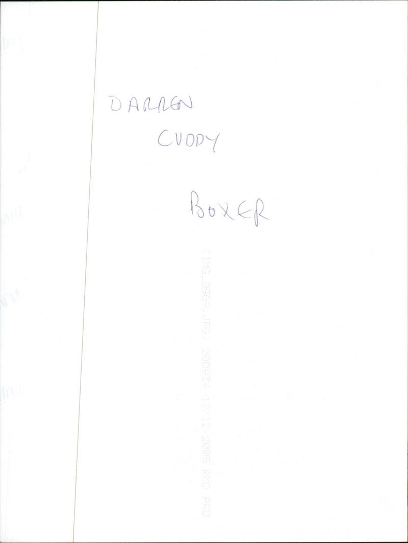 Darren Cuddy - Vintage Photograph