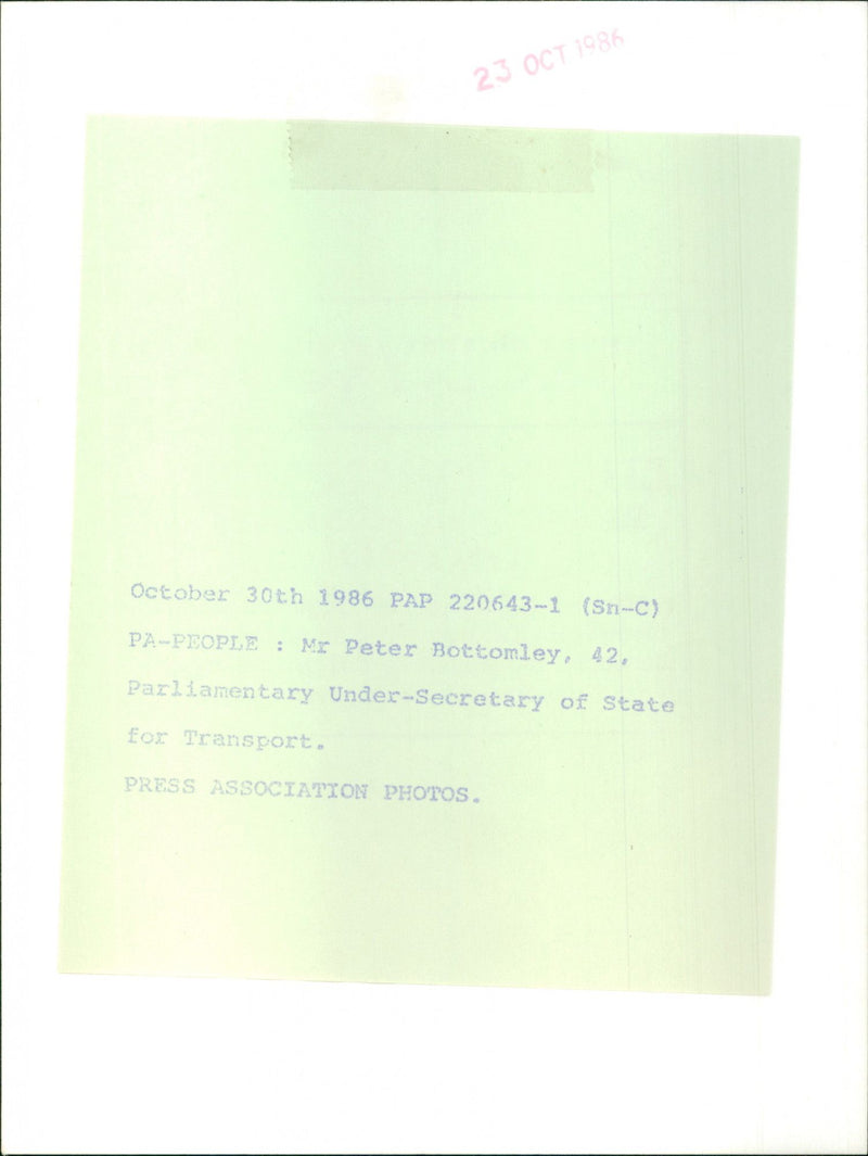 Mr. Peter Bottomley - Vintage Photograph