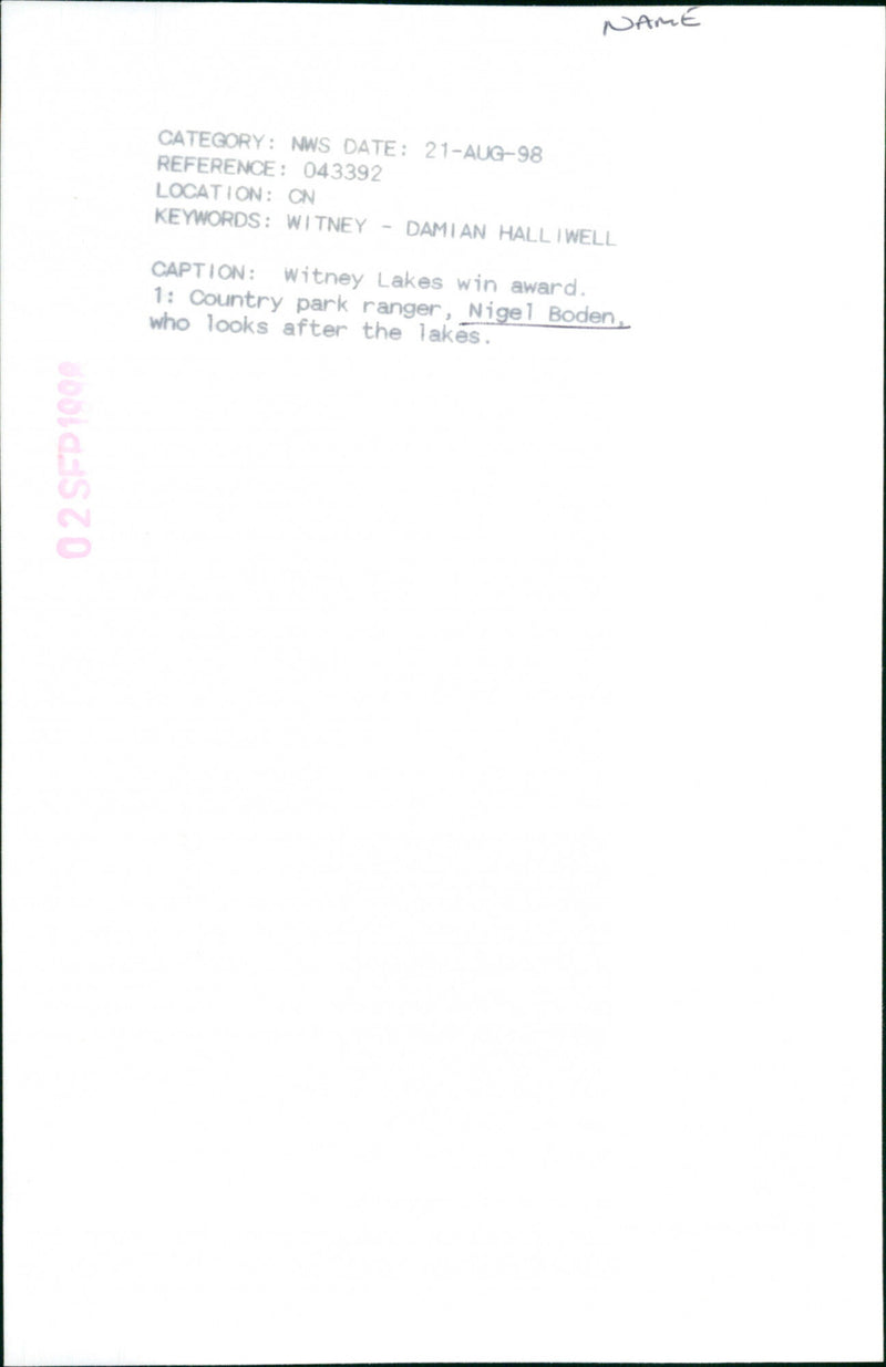 Nigel Boden - Vintage Photograph