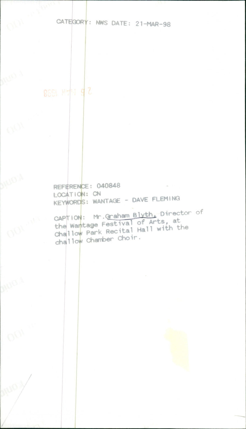 Graham Blyth - Vintage Photograph