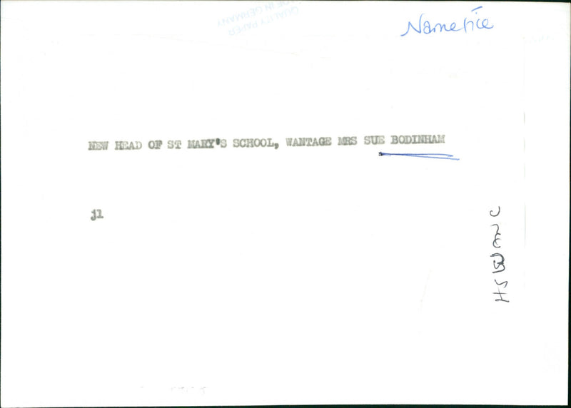 Sue Bodinham - Vintage Photograph