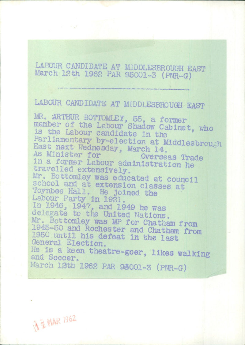 Arthur Bottomley - Vintage Photograph