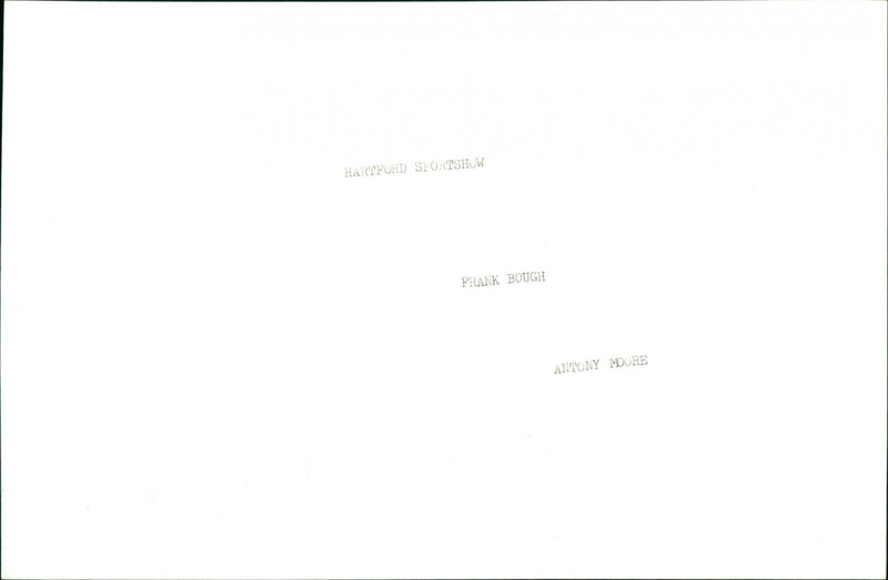 Frank Bough - Vintage Photograph